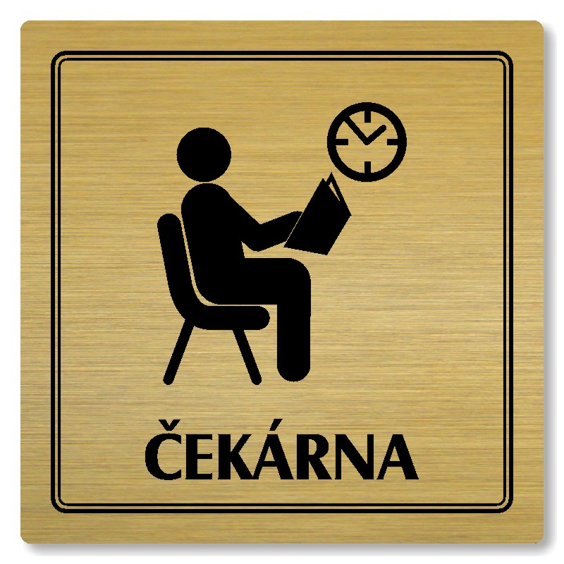 Čekárna, 148x148mm, zlatá, Utah